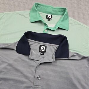 FootJoy Polo Shirts Lot Mens XL Gray Green Short Sleeve Golf Performance